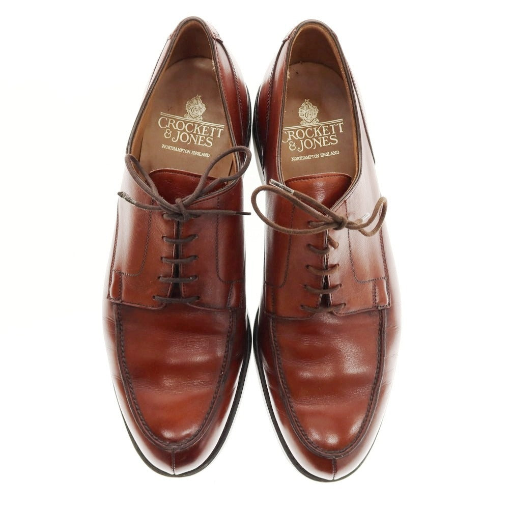 【中古】クロケットアンドジョーンズ CROCKETT&amp;JONES DURHAM Uチップ ドレスシューズ ブラウン【 7 E 】【 状態ランクB 】【 メンズ 】