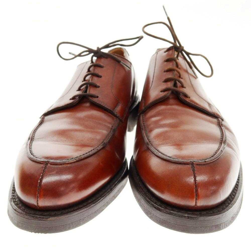 【中古】クロケットアンドジョーンズ CROCKETT&amp;JONES DURHAM Uチップ ドレスシューズ ブラウン【 7 E 】【 状態ランクB 】【 メンズ 】