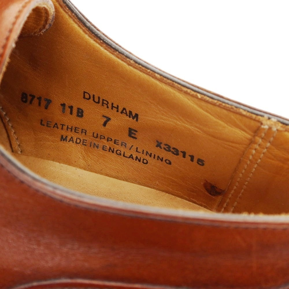 【中古】クロケットアンドジョーンズ CROCKETT&amp;JONES DURHAM Uチップ ドレスシューズ ブラウン【 7 E 】【 状態ランクB 】【 メンズ 】