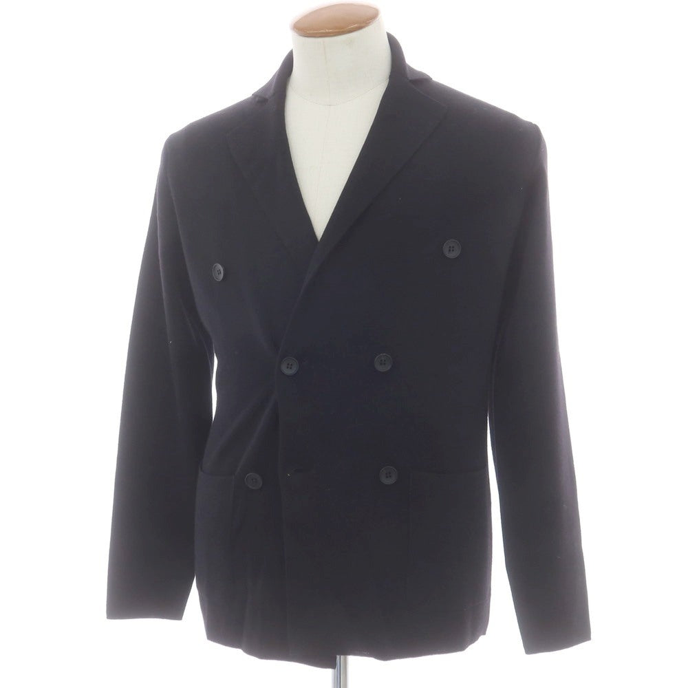 【中古】フィリッポ デ ローレンティス FILIPPO DE LAURENTIIS ウール ジャケット型 ダブルブレスト カーディガン ブラック【 46 】【 状態ランクA 】【 メンズ 】