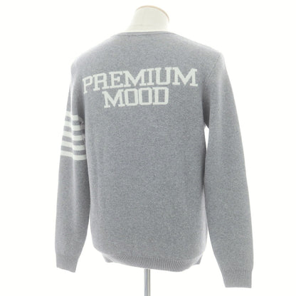 【中古】ピーエムディーエス PMDS ウールレーヨンナイロンカシミヤ クルーネック プルオーバーニット ライトグレー【 S 】【 状態ランクA 】【 メンズ 】