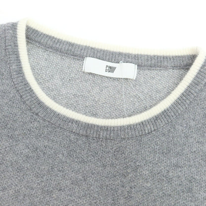 【中古】ピーエムディーエス PMDS ウールレーヨンナイロンカシミヤ クルーネック プルオーバーニット ライトグレー【 S 】【 状態ランクA 】【 メンズ 】