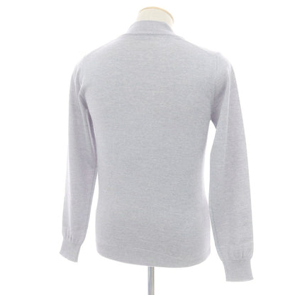 【中古】アレッサンドロルッピ Alessandro Luppi ハイゲージ ウール モックネック プルオーバーニット ライトグレー【 44 】【 状態ランクA 】【 メンズ 】