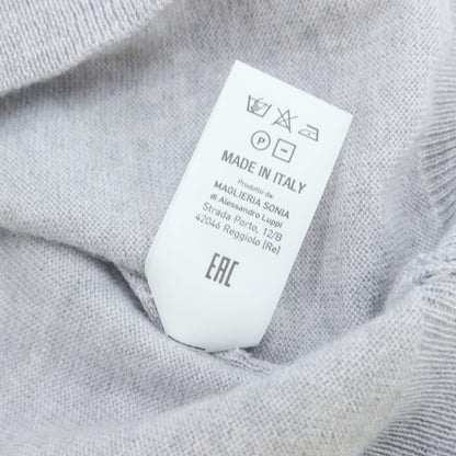 【中古】アレッサンドロルッピ Alessandro Luppi ハイゲージ ウール モックネック プルオーバーニット ライトグレー【 44 】【 状態ランクA 】【 メンズ 】