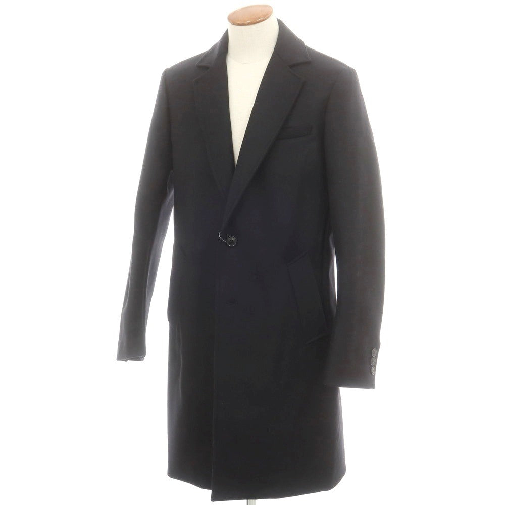 【中古】ウノピュウノウグァーレトレ 1piu1uguale3 ウールカシミヤ チェスターフィールドコート ブラック【 6 】【 状態ランクA 】【 メンズ 】