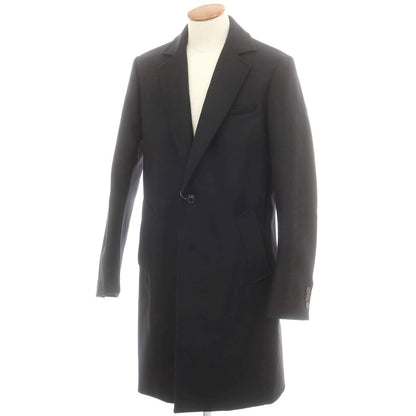 【中古】ウノピュウノウグァーレトレ 1piu1uguale3 ウールカシミヤ チェスターフィールドコート ブラック【 6 】【 状態ランクA 】【 メンズ 】