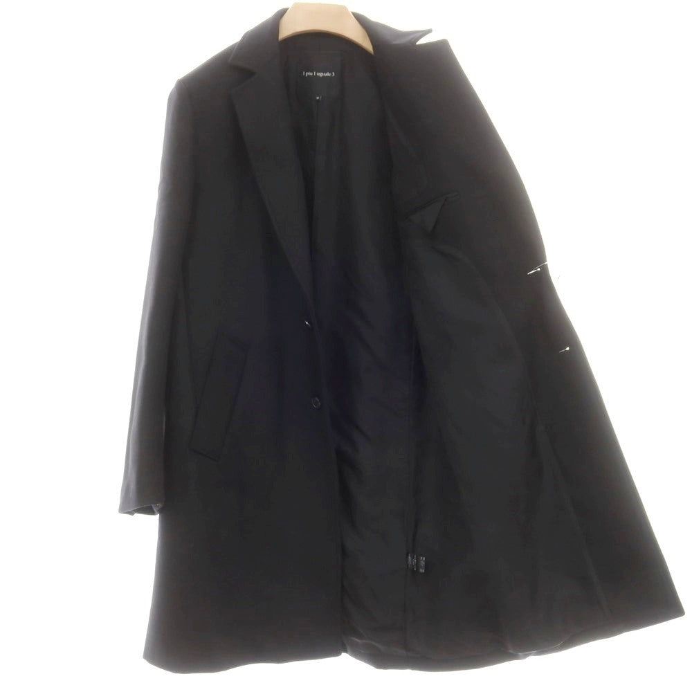 【中古】ウノピュウノウグァーレトレ 1piu1uguale3 ウールカシミヤ チェスターフィールドコート ブラック【 6 】【 状態ランクA 】【 メンズ 】