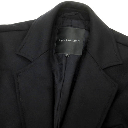 【中古】ウノピュウノウグァーレトレ 1piu1uguale3 ウールカシミヤ チェスターフィールドコート ブラック【 6 】【 状態ランクA 】【 メンズ 】