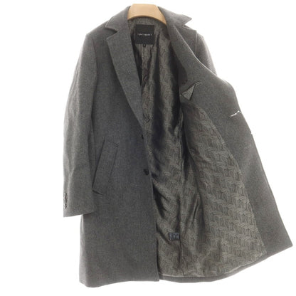 【中古】ウノピュウノウグァーレトレ 1piu1uguale3 ウールカシミヤ チェスターフィールドコート グレー【 4 】【 状態ランクA 】【 メンズ 】