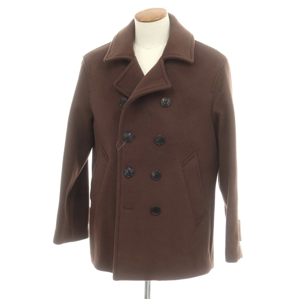 【中古】ウノピュウノウグァーレトレ 1piu1uguale3 ウールコットン ピーコート ブラウン【 4 】【 状態ランクA 】【 メンズ 】