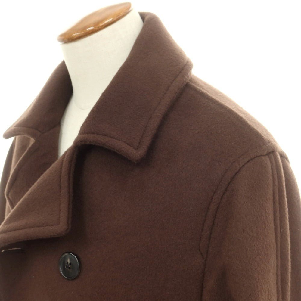 【中古】ウノピュウノウグァーレトレ 1piu1uguale3 ウールコットン ピーコート ブラウン【 4 】【 状態ランクA 】【 メンズ 】