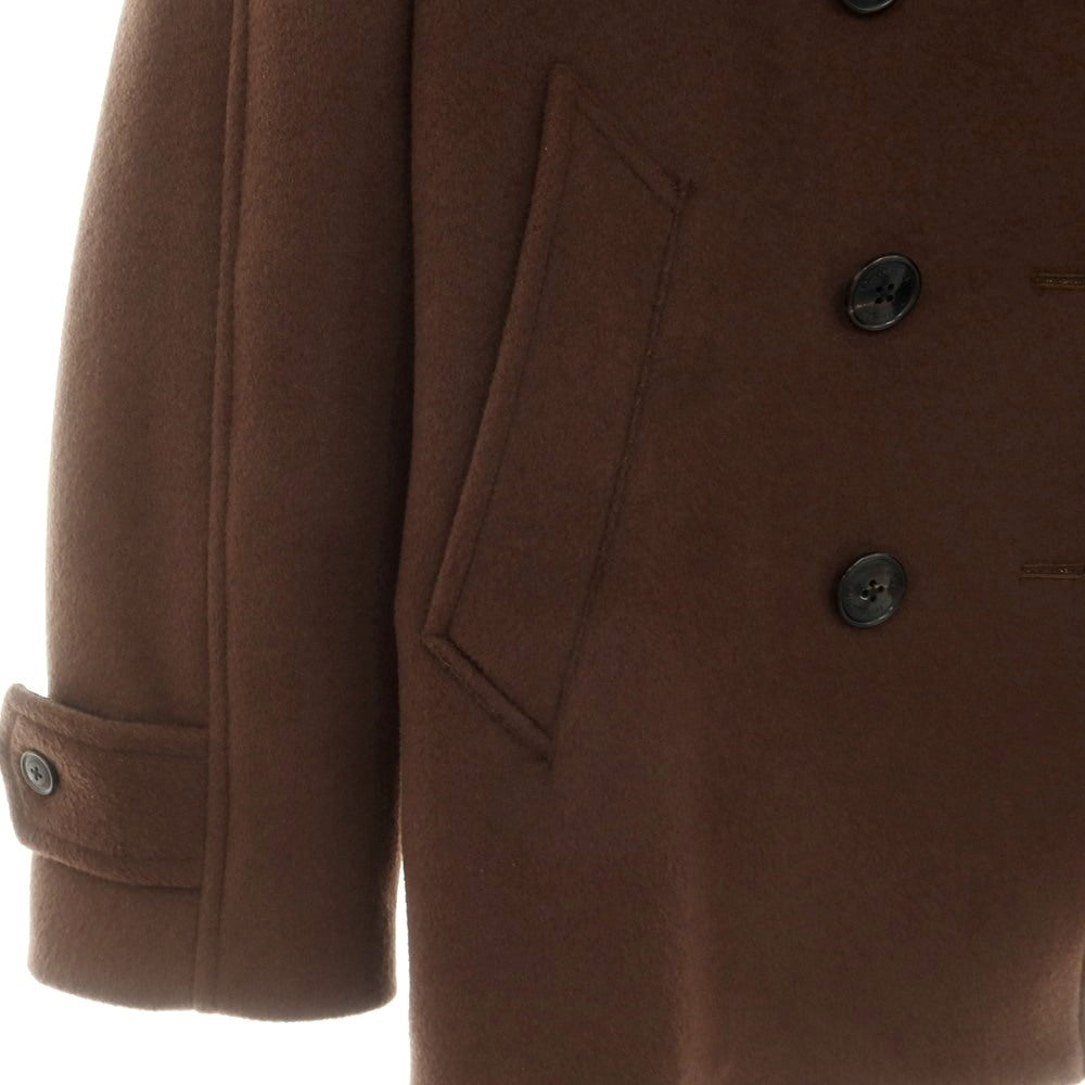 【中古】ウノピュウノウグァーレトレ 1piu1uguale3 ウールコットン ピーコート ブラウン【 4 】【 状態ランクA 】【 メンズ 】
