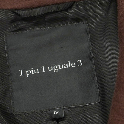 【中古】ウノピュウノウグァーレトレ 1piu1uguale3 ウールコットン ピーコート ブラウン【 4 】【 状態ランクA 】【 メンズ 】