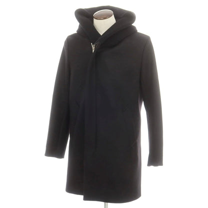 【中古】ウノピュウノウグァーレトレ 1piu1uguale3 ウールナイロンカシミヤ フーデッドコート ブラック【 6 】【 状態ランクA 】【 メンズ 】