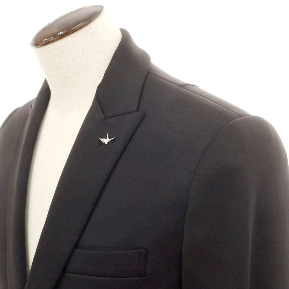 【中古】ウノピュウノウグァーレトレ 1piu1uguale3 ジャージーポリエステル カジュアルジャケット ブラック【 VI 】【 状態ランクA 】【 メンズ 】