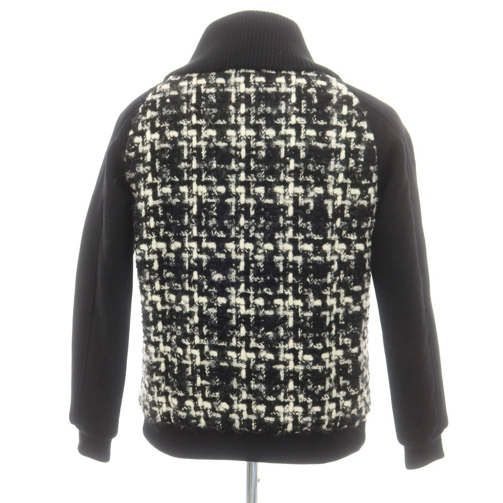 【中古】ウノピュウノウグァーレトレ 1piu1uguale3 ウール ドンキージップスタジアム ジャケット ブラックxホワイト【 4 】【 状態ランクA 】【 メンズ 】