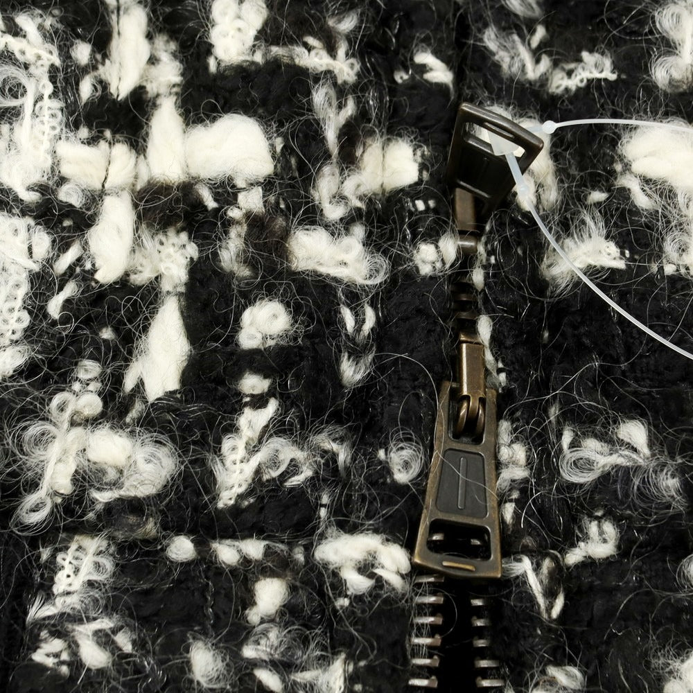 【中古】ウノピュウノウグァーレトレ 1piu1uguale3 ウール ドンキージップスタジアム ジャケット ブラックxホワイト【 4 】【 状態ランクA 】【 メンズ 】