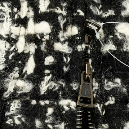 【中古】ウノピュウノウグァーレトレ 1piu1uguale3 ウール ドンキージップスタジアム ジャケット ブラックxホワイト【 4 】【 状態ランクA 】【 メンズ 】