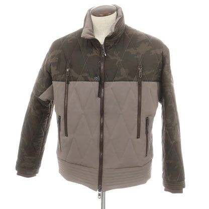 【中古】ウノピュウノウグァーレトレ 1piu1uguale3 ナイロン キルティング 中綿ブルゾン ダークオリーブxグレージュ【 6 】【 状態ランクA 】【 メンズ 】