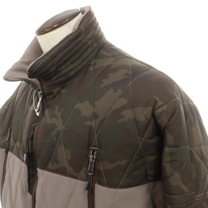 【中古】ウノピュウノウグァーレトレ 1piu1uguale3 ナイロン キルティング 中綿ブルゾン ダークオリーブxグレージュ【 6 】【 状態ランクA 】【 メンズ 】