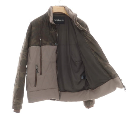 【中古】ウノピュウノウグァーレトレ 1piu1uguale3 ナイロン キルティング 中綿ブルゾン ダークオリーブxグレージュ【 6 】【 状態ランクA 】【 メンズ 】