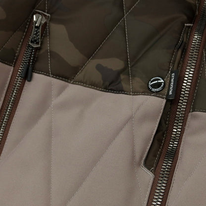 【中古】ウノピュウノウグァーレトレ 1piu1uguale3 ナイロン キルティング 中綿ブルゾン ダークオリーブxグレージュ【 6 】【 状態ランクA 】【 メンズ 】