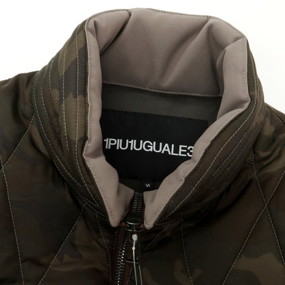 【中古】ウノピュウノウグァーレトレ 1piu1uguale3 ナイロン キルティング 中綿ブルゾン ダークオリーブxグレージュ【 6 】【 状態ランクA 】【 メンズ 】