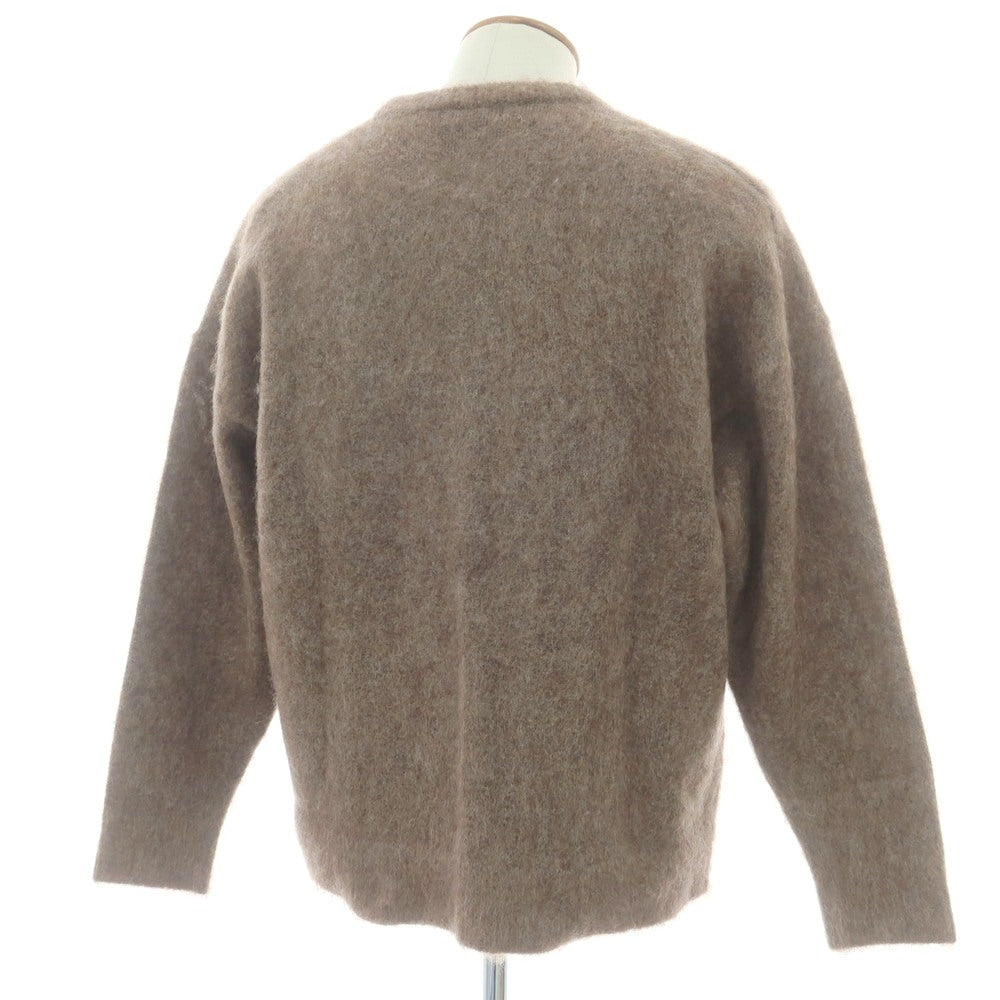 【中古】ウノピュウノウグァーレトレ 1piu1uguale3 ストレッチ モヘヤナイロン クルーネック プルオーバーニット ブラウン【 Ｖ 】【 状態ランクA 】【 メンズ 】