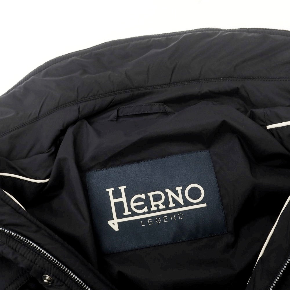 【中古】ヘルノ Herno ナイロン ダウンジャケット ネイビー【 46 】【 状態ランクB 】【 メンズ 】