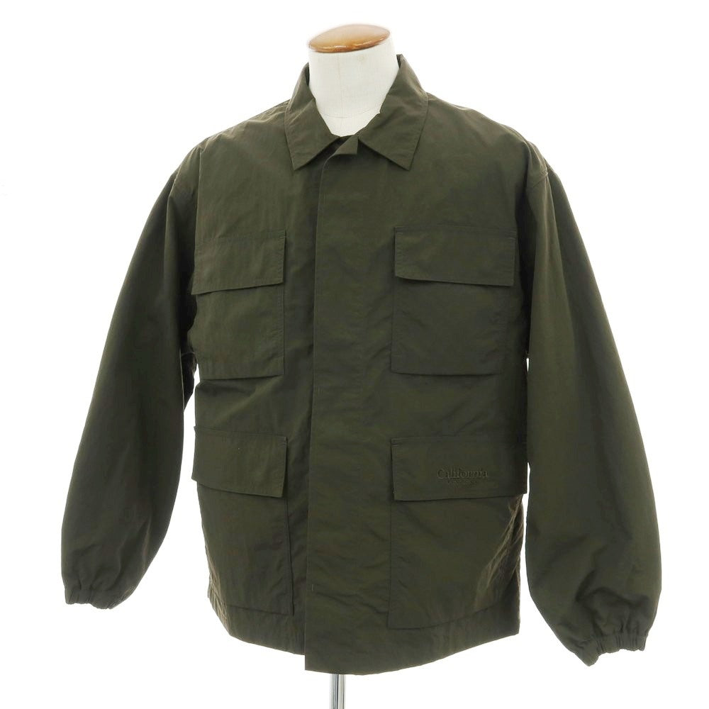 【中古】カリフォルニア ジェネラルストア California General Store ナイロン ワークジャケット ダークオリーブ【 サイズM 】【 状態ランクB 】【 メンズ 】 [BPD]