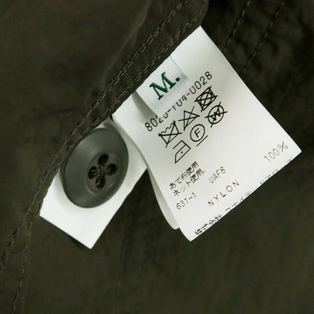 【中古】カリフォルニア ジェネラルストア California General Store ナイロン ワークジャケット ダークオリーブ【 サイズM 】【 状態ランクB 】【 メンズ 】 [BPD]