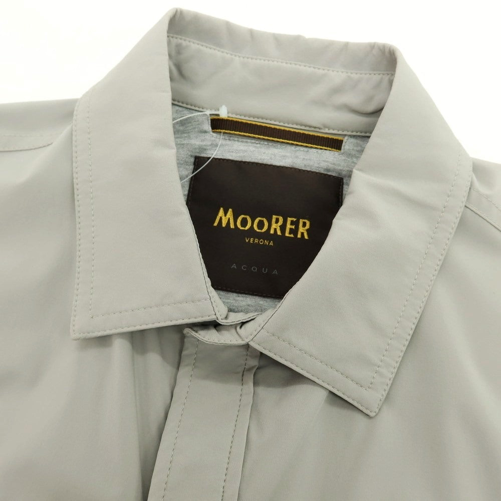 【中古】ムーレー MOORER ATLAS-KN ストレッチ ナイロン シャツジャケット グレー【 46 】【 状態ランクC 】【 メンズ 】