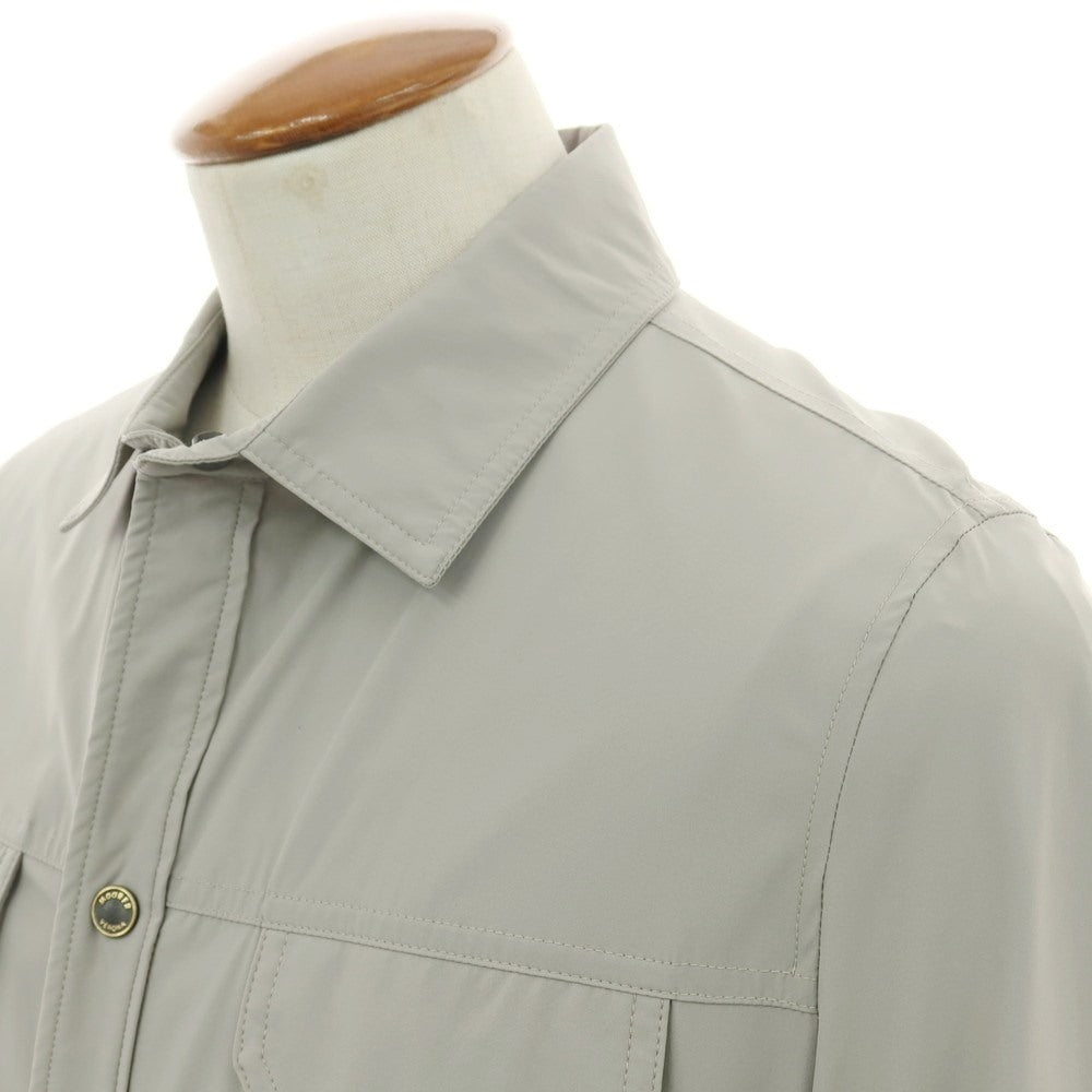 【中古】ムーレー MOORER ATLAS-KN ストレッチ ナイロン シャツジャケット グレー【 46 】【 状態ランクC 】【 メンズ 】