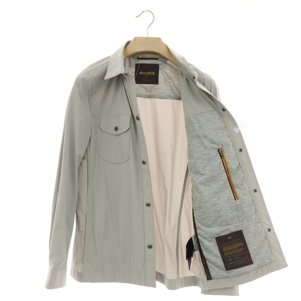 【中古】ムーレー MOORER ATLAS-KN ストレッチ ナイロン シャツジャケット グレー【 46 】【 状態ランクC 】【 メンズ 】