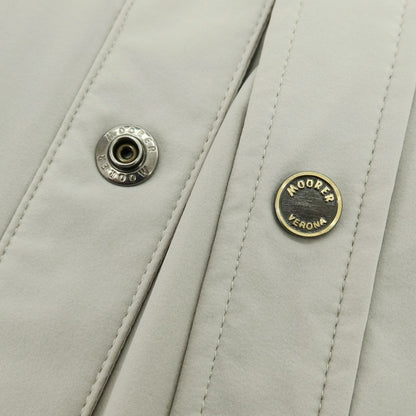 【中古】ムーレー MOORER ATLAS-KN ストレッチ ナイロン シャツジャケット グレー【 46 】【 状態ランクC 】【 メンズ 】