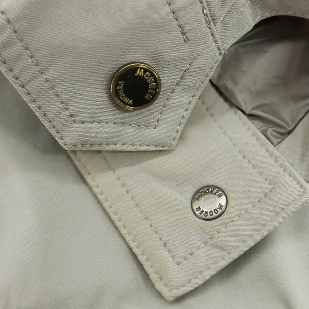 【中古】ムーレー MOORER ATLAS-KN ストレッチ ナイロン シャツジャケット グレー【 46 】【 状態ランクC 】【 メンズ 】