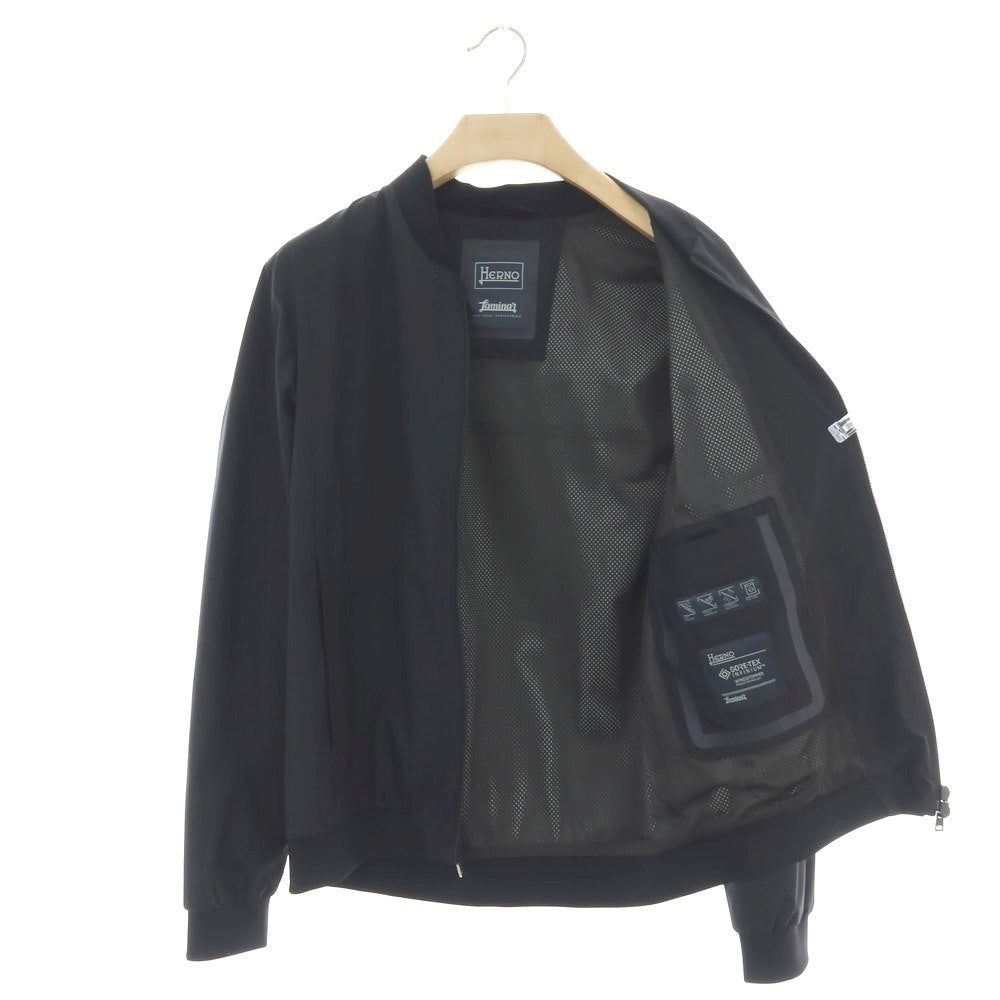 【中古】ヘルノ Herno Laminar GORE-TEX ポリエステル ボマーブルゾン ブラック【 46 】【 状態ランクB 】【 メンズ 】