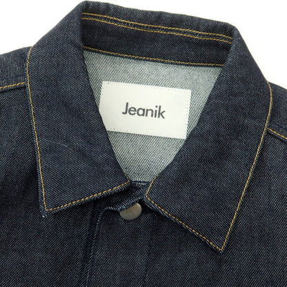 【中古】ジーニック Jeanik コットン デニムジャケット ネイビー【 M 】【 状態ランクA 】【 メンズ 】
