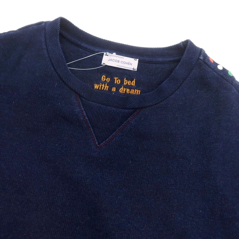 【中古】ヤコブコーエン JACOB COHEN コットン クルーネック スウェット ネイビー【 M 】【 状態ランクB 】【 メンズ 】