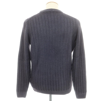 【中古】ヤコブコーエン JACOB COHEN ミドルゲージ ウール ケーブル編み クルーネックニット グレイッシュネイビー【 M 】【 状態ランクB 】【 メンズ 】