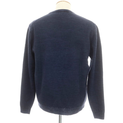 【中古】ヤコブコーエン JACOB COHEN ハイゲージ ウール 製品染め クルーネックニット ネイビー【 M 】【 状態ランクB 】【 メンズ 】