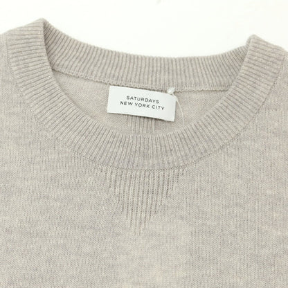【中古】サタデーズ ニューヨークシティ Saturdays NYC ハイゲージ ウール クルーネックニット ラベンダーベージュ【 S 】【 状態ランクB 】【 メンズ 】