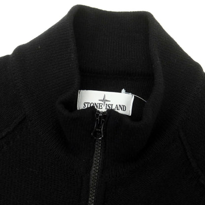 【中古】ストーンアイランド STONE ISLAND スタンドカラー ジップアップ カーディガン ブラック【 M 】【 状態ランクA 】【 メンズ 】
