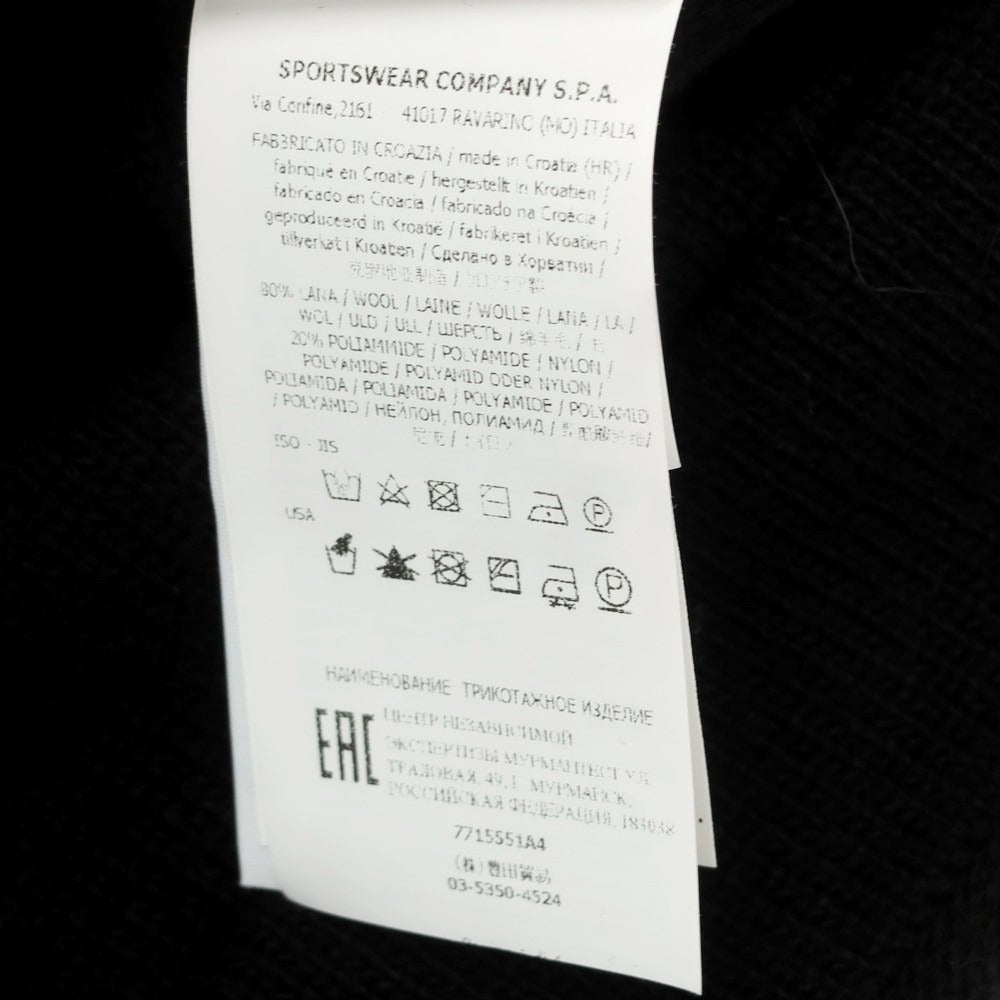 【中古】ストーンアイランド STONE ISLAND スタンドカラー ジップアップ カーディガン ブラック【 M 】【 状態ランクA 】【 メンズ 】