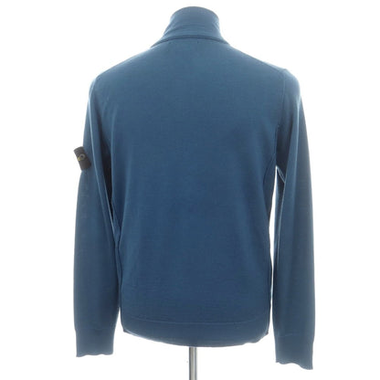 【中古】ストーンアイランド STONE ISLAND ハイゲージ スタンドカラー ジップアップ カーディガン ダルブルー【 S 】【 状態ランクB 】【 メンズ 】