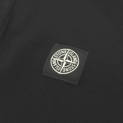【中古】ストーンアイランド STONE ISLAND コットンポリウレタン 半袖ポロシャツ ブラック【サイズL】【 状態ランクC 】【 メンズ 】