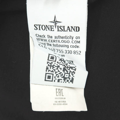 【中古】ストーンアイランド STONE ISLAND コットンポリウレタン 半袖ポロシャツ ブラック【サイズL】【 状態ランクC 】【 メンズ 】