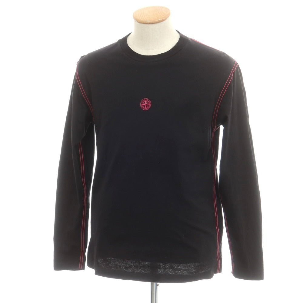【中古】ストーンアイランド STONE ISLAND コットン 長袖Ｔシャツ ブラック【 S 】【 状態ランクB 】【 メンズ 】