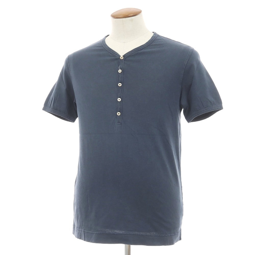 【中古】チルコロ1901 CIRCOLO 1901 コットン ヘンリーネック 半袖Ｔシャツ ネイビー【サイズＭ】【 状態ランクB 】【 メンズ 】