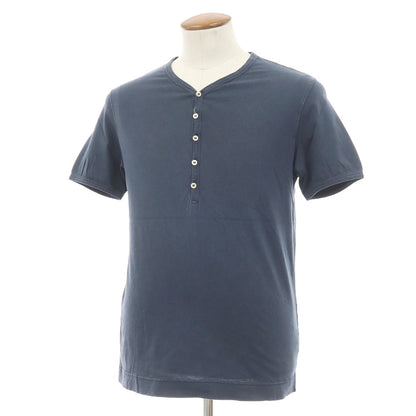 【中古】チルコロ1901 CIRCOLO 1901 コットン ヘンリーネック 半袖Ｔシャツ ネイビー【サイズＭ】【 状態ランクB 】【 メンズ 】
